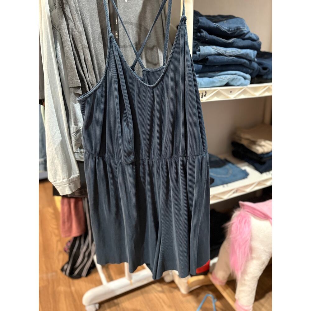 Wild Fable 3X Ribbed Romper Loose Fit Flowy Comfy Lounge Black